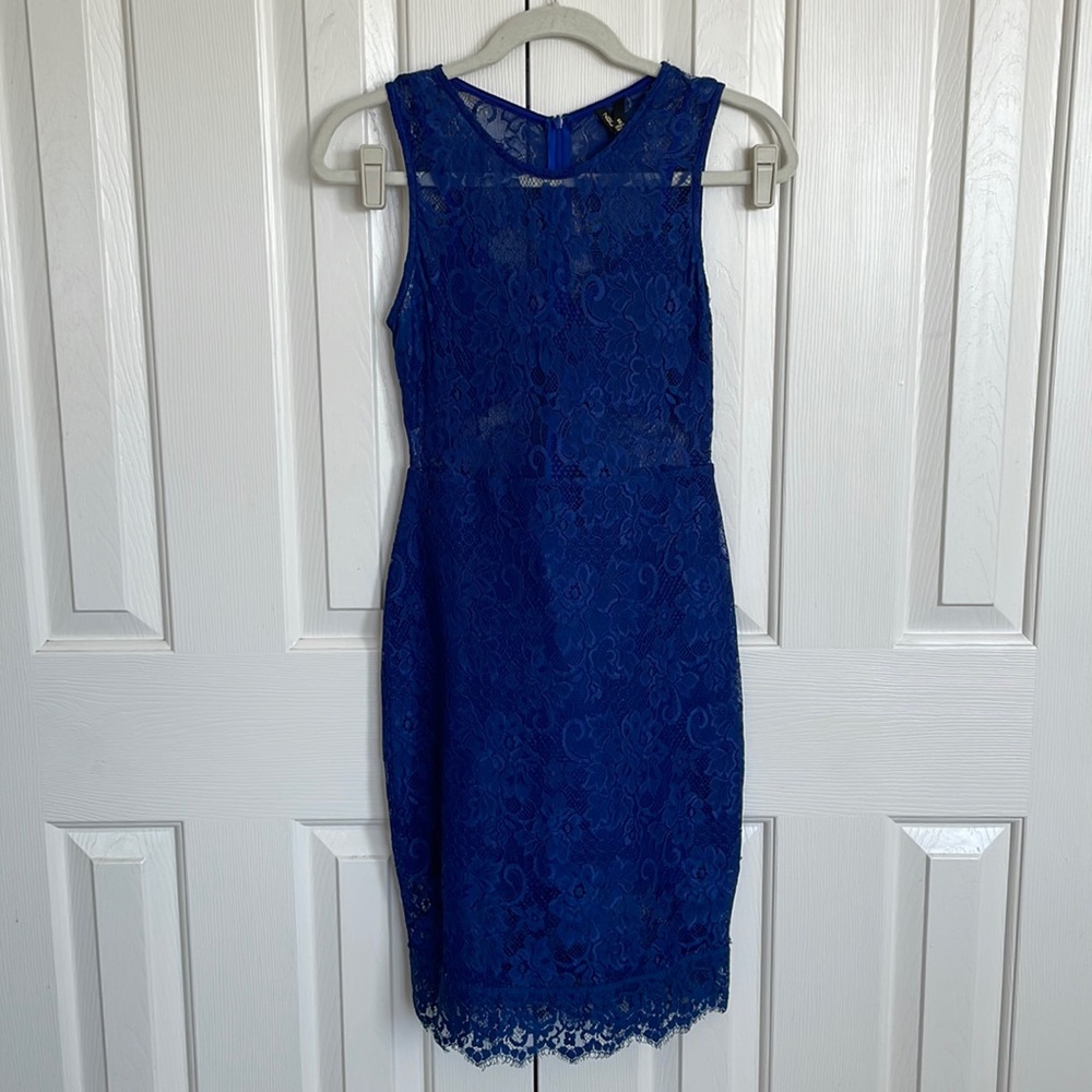 NBD Navy blue lace dress - size S